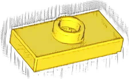 Plate, Modified 1 x 2 with 1 Stud with Groove (Jumper)