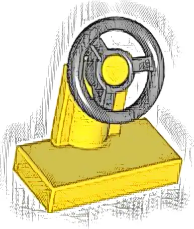 Vehicle, Steering Stand 1 x 2 with Black Steering Wheel