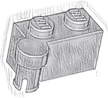 Hinge Brick 1 x 4 Swivel Top