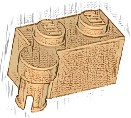 Hinge Brick 1 x 4 Swivel Top