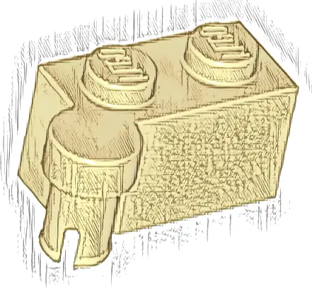 Hinge Brick 1 x 4 Swivel Top