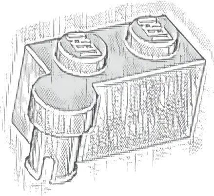 Hinge Brick 1 x 4 Swivel Top