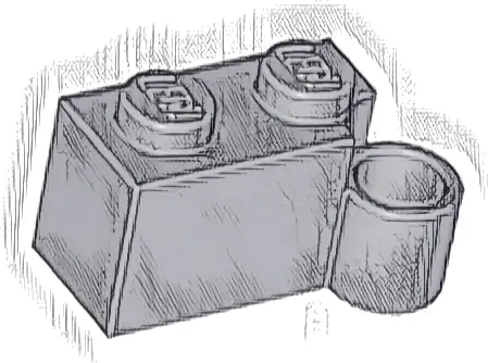 Hinge Brick 1 x 4 Swivel Base