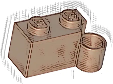 Hinge Brick 1 x 4 Swivel Base