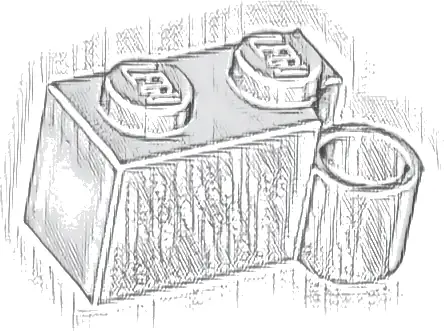 Hinge Brick 1 x 4 Swivel Base