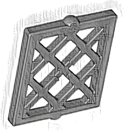 Pane for Window 1 x 2 x 2 Lattice Diamond