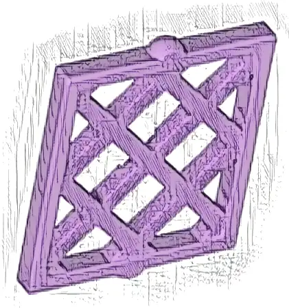Pane for Window 1 x 2 x 2 Lattice Diamond