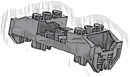 Train Wheel RC, Holder with Pin Slots