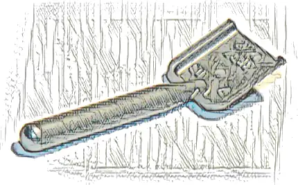 Minifigure, Utensil Shovel / Spade - Handle with Round End