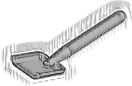 Minifigure, Utensil Shovel / Spade - Handle with Round End