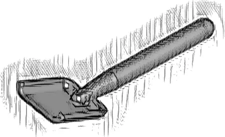 Minifigure, Utensil Shovel / Spade - Handle with Round End