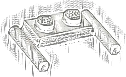 Plate, Modified 1 x 2 with Bar Handles - Flat Ends, Low Attachment
