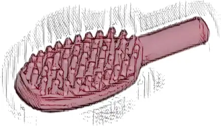 Minifigure, Utensil Hairbrush - 10mm Handle