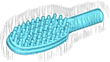 Minifigure, Utensil Hairbrush - 10mm Handle