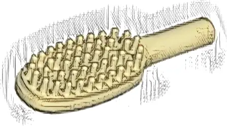 Minifigure, Utensil Hairbrush - 10mm Handle