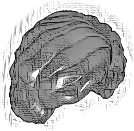 Minifigure, Hair Short and Bushy, Parted on Left