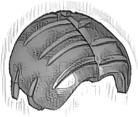 Minifigure, Hair Bowl Cut Parted in Center