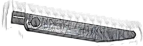 Minifigure, Weapon Sword Blade with Bar (SW Darksaber)