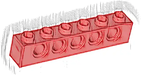 Technic, Brick 1 x 6 with Holes