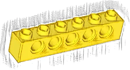 Technic, Brick 1 x 6 with Holes