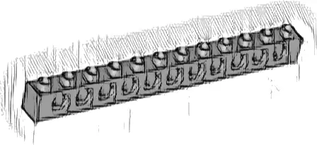 Technic, Brick 1 x 12 with Holes