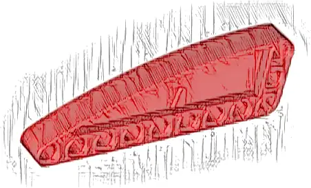 Technic, Liftarm, Modified L-Shape Quarter Ellipse Thick 3 x 9