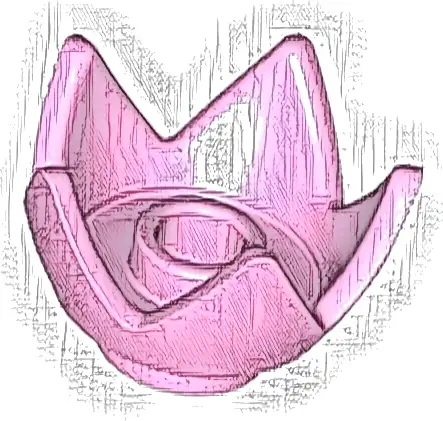 Minifigure, Headgear Crown Eggshell with 5 Points and Center Stud