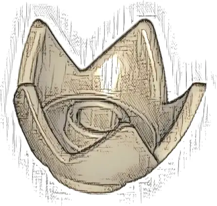 Minifigure, Headgear Crown Eggshell with 5 Points and Center Stud