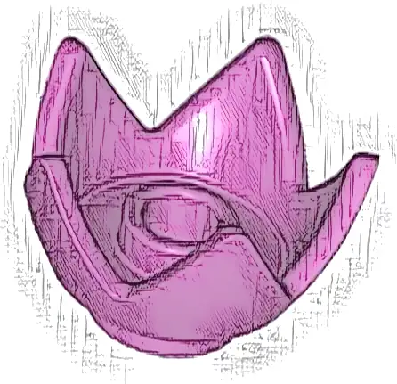 Minifigure, Headgear Crown Eggshell with 5 Points and Center Stud