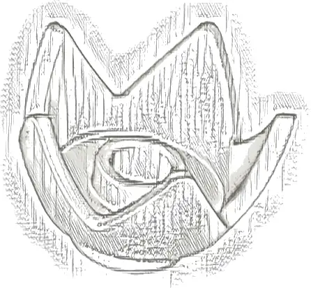 Minifigure, Headgear Crown Eggshell with 5 Points and Center Stud