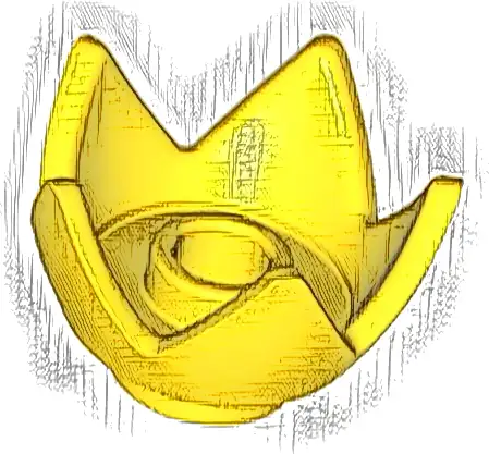 Minifigure, Headgear Crown Eggshell with 5 Points and Center Stud