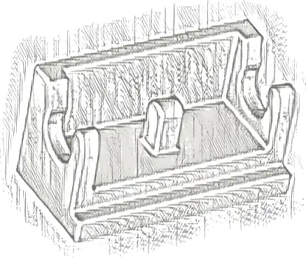 Hinge Brick 1 x 2 Base