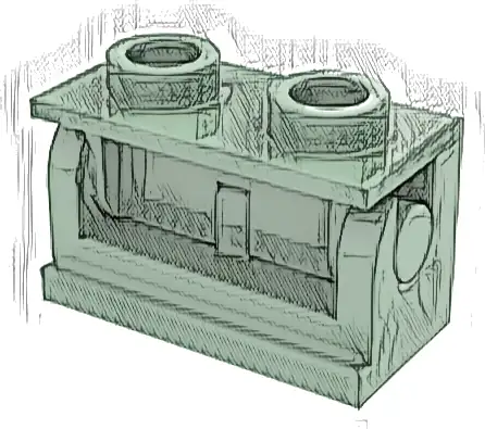 Hinge Brick 1 x 2 with (Same Color) Top Plate (3937 / 3938)