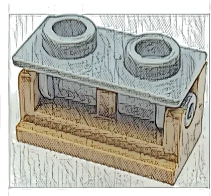 Hinge Brick 1 x 2 with Light Bluish Gray Top Plate (3937 / 3938)