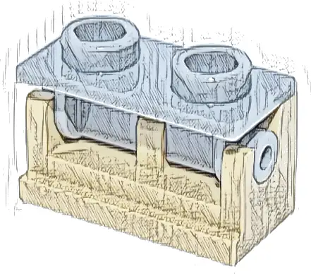 Hinge Brick 1 x 2 with Light Bluish Gray Top Plate (3937 / 3938)