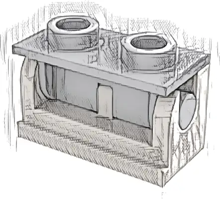 Hinge Brick 1 x 2 with Light Bluish Gray Top Plate (3937 / 3938)
