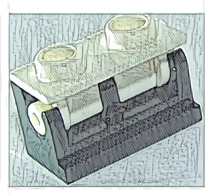 Hinge Brick 1 x 2 with White Top Plate (3937 / 3938)