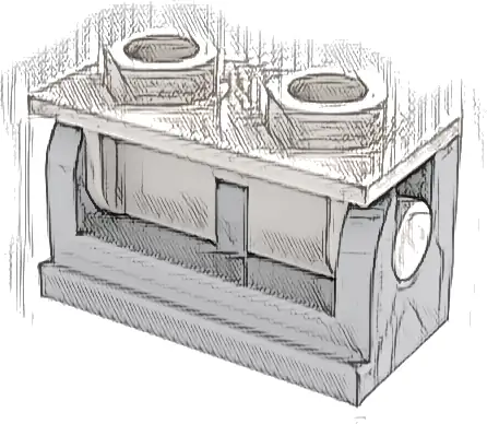 Hinge Brick 1 x 2 with White Top Plate (3937 / 3938)
