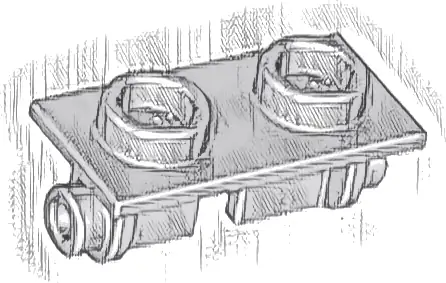 Hinge Brick 1 x 2 Top Plate