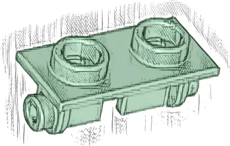 Hinge Brick 1 x 2 Top Plate