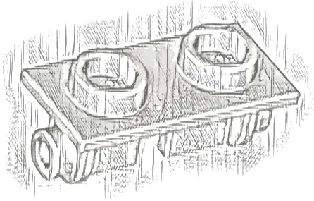 Hinge Brick 1 x 2 Top Plate