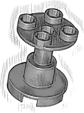 Support 2 x 2 x 2 Stand with Complete Hole