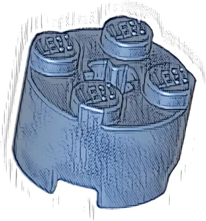 Brick, Round 2 x 2 with Axle Hole