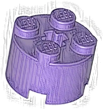 Brick, Round 2 x 2 with Axle Hole