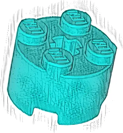 Brick, Round 2 x 2 with Axle Hole