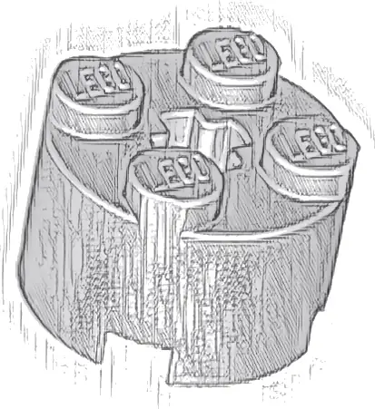 Brick, Round 2 x 2 with Axle Hole