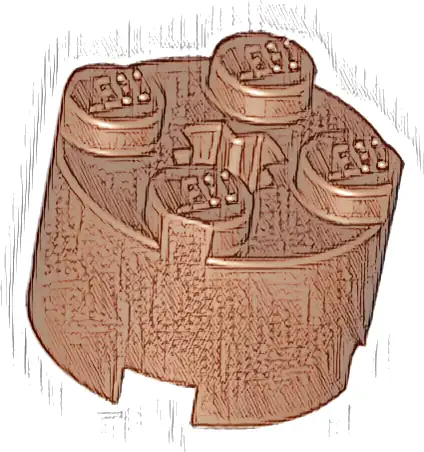 Brick, Round 2 x 2 with Axle Hole