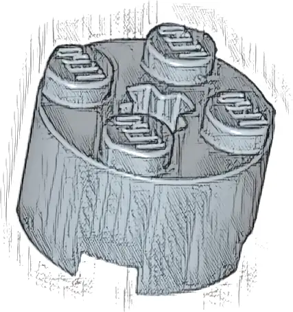 Brick, Round 2 x 2 with Axle Hole