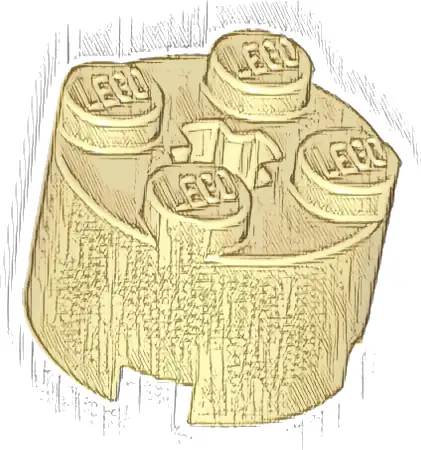 Brick, Round 2 x 2 with Axle Hole