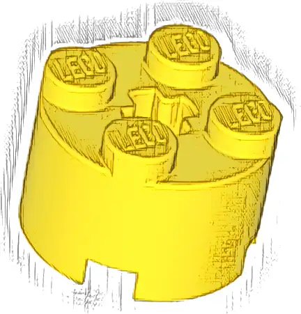 Brick, Round 2 x 2 with Axle Hole